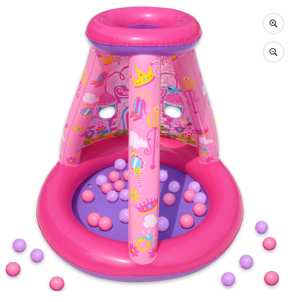 37.5" Princess Ball Pit with 30 Soft-Touch Balls Included