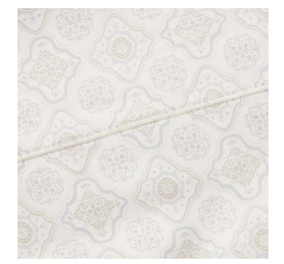 400 Thread Count Hygro Cotton Performance Pillowcases - Standard/Queen - Set Of 1 Pair Medallion Ivory - The Bargin Chic Retail Store
