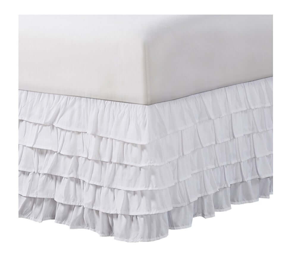 5-tier ruffled bedskirt 15" drop - King - The Bargin Chic Retail Store