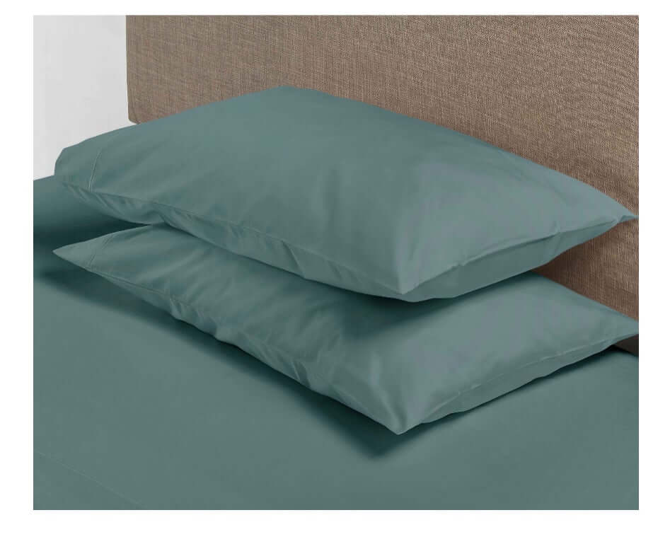 600 Thread Count 100% Luxury Cotton Pillowcases, King, Teal Silk, 1-Pair - The Bargin Chic Retail Store