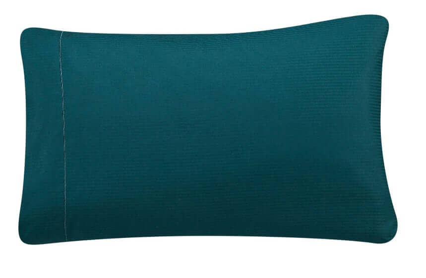 600 Thread Count 100% Luxury Cotton Pillowcases,Striped Teal Rain Green, 1-Pair - The Bargin Chic Retail Store