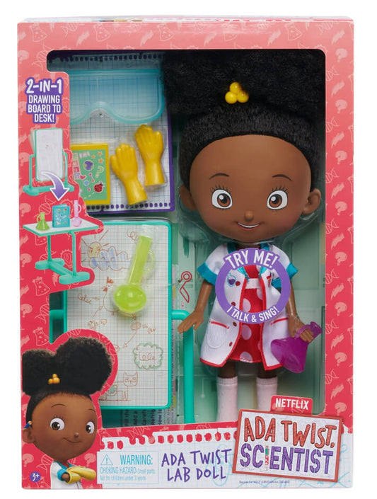Ada Twist, Scientist Ada Twist Lab Doll, 12.5 Inch Interactive Doll with Research Lab Accessories, Talks and Sings the "The Brainstorm Song", Kids Toys for Ages 3 Up, Gifts and Presents - The Bargin Chic Retail Store