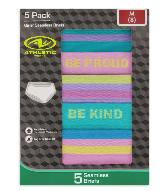 Athletic Works Girls Seamless 5-Pack Briefs - The Bargin Chic Retail Store