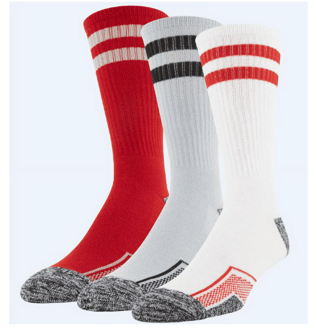 Athletic Works Men's Strategic Cushion Crew Sock, 3 Pack - The Bargin Chic Retail Store