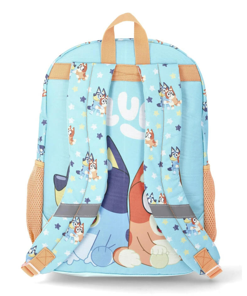 Bluey 17" Kids Light-Up Backpack – Motion-Activated Front Panel, Spacious Design, Bonus Keychain