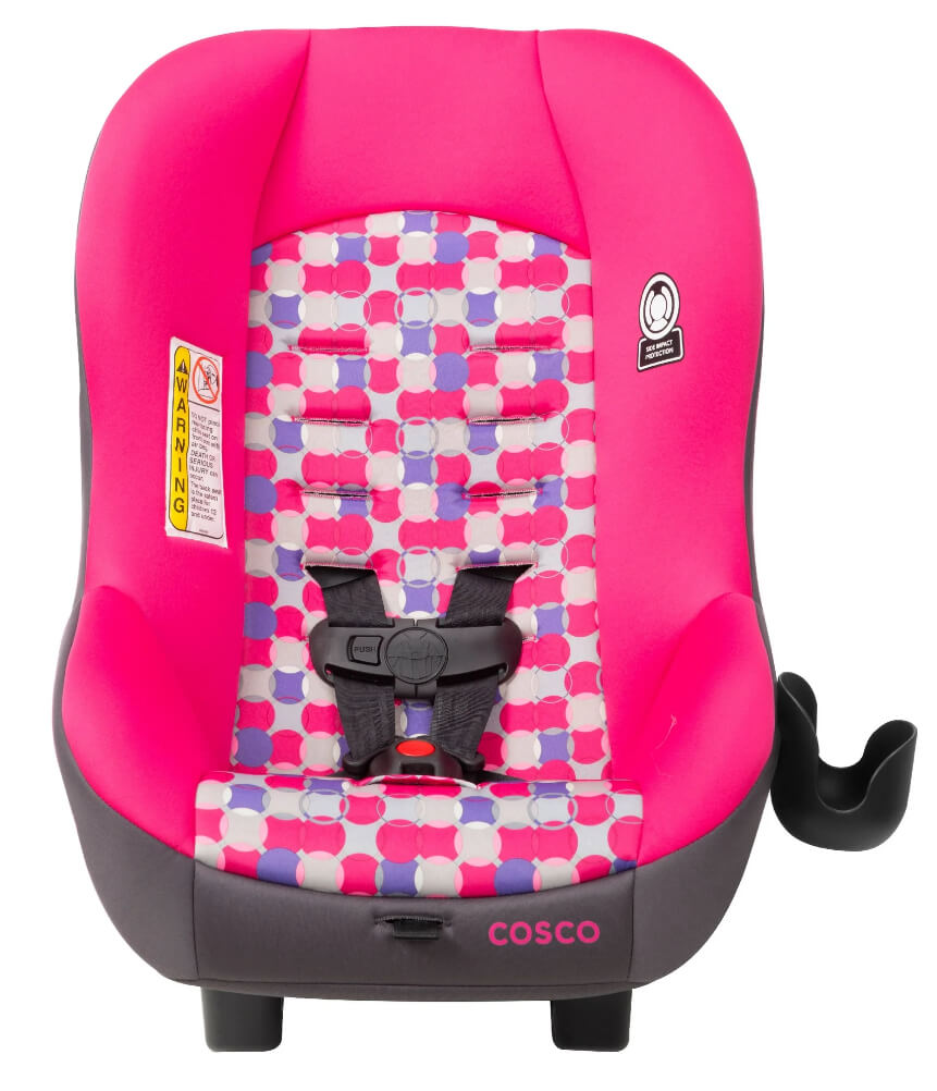 Cosco Kids Scenera NEXT Convertible Car Seat – Pink | Rear & Forward-Facing Toddler Car Seat, 5-Point Harness, Machine Washable