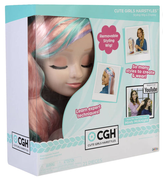 Cute Girls Hairstyles Blonde Styling Wig and Display - The Bargin Chic Retail Store