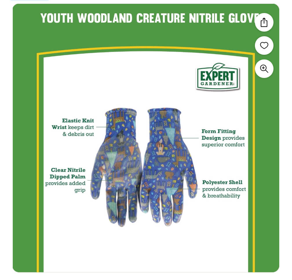 Expert Gardener Youth Nitrile Gloves, Blue - The Bargin Chic Retail Store