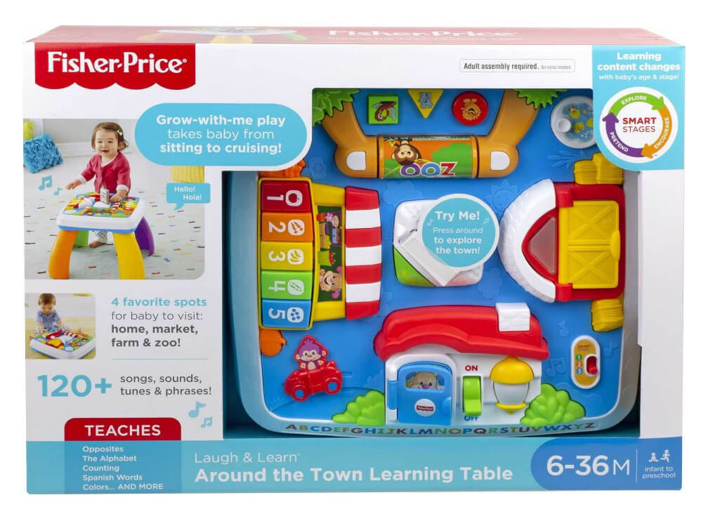 Fisher-Price Laugh & Learn Around the Town Learning Table Baby & Toddler Toy with Music & Lights - The Bargin Chic Retail Store