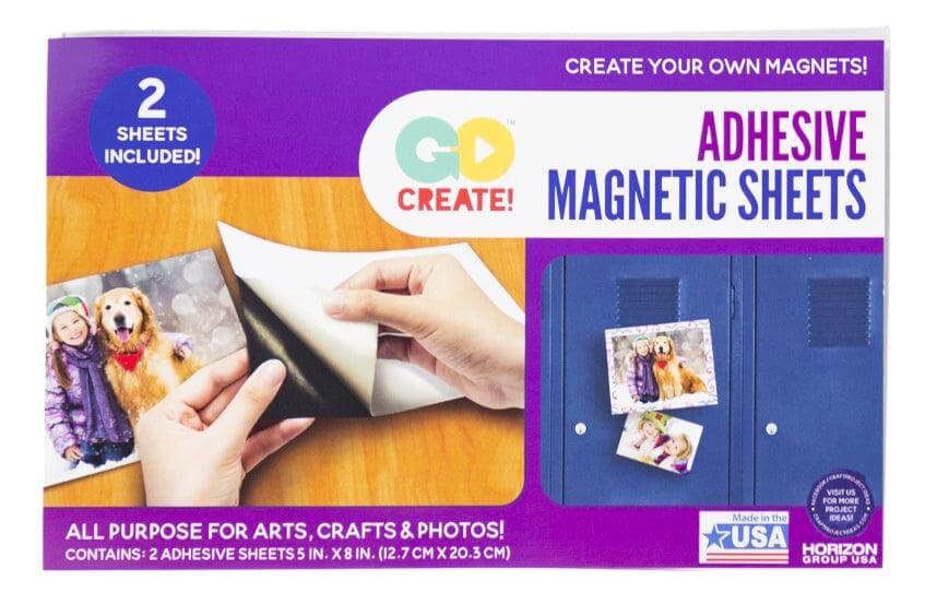 Go Create Peel & Stick Adhesive Magnetic Sheets, 2 ct. -5 in. x 8 in. Sheets - The Bargin Chic Retail Store