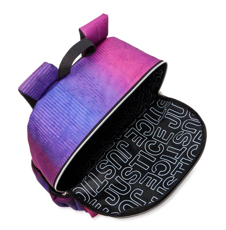 Justice Girls 17" Laptop Backpack Metallic Purple Ombre - The Bargin Chic Retail Store