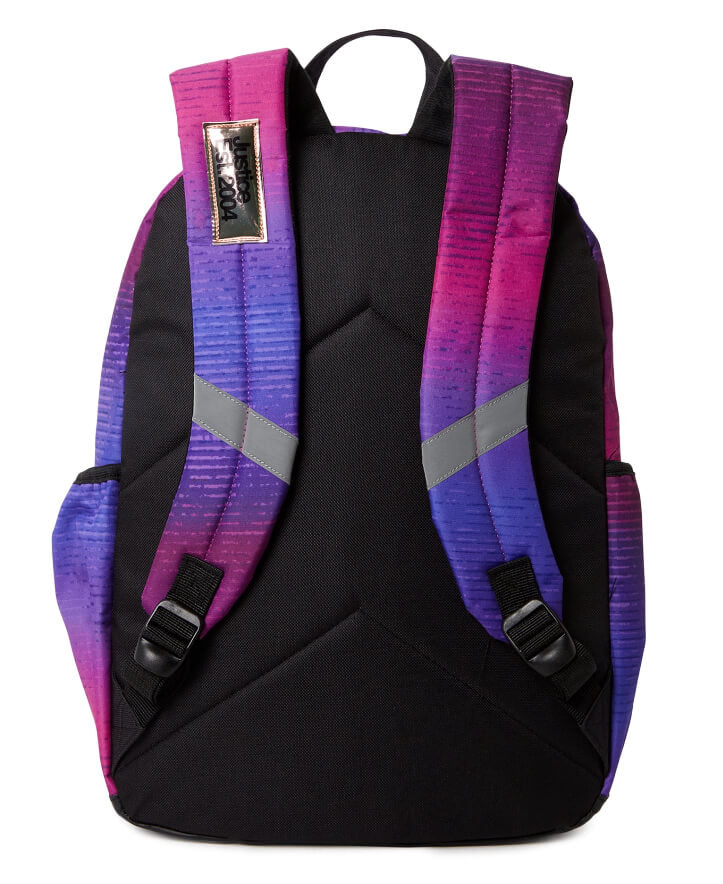 Justice Girls 17" Laptop Backpack Metallic Purple Ombre - The Bargin Chic Retail Store