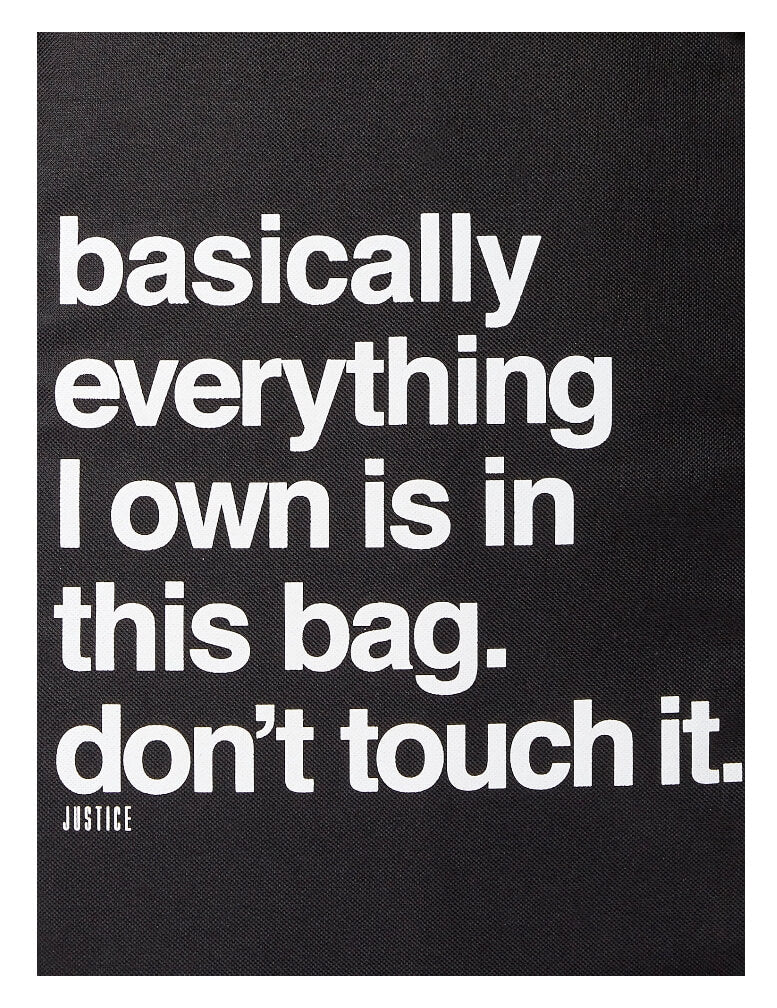 Justice Girls 17" Laptop Backpack with Pom Pom Dangle, Black - The Bargin Chic Retail Store