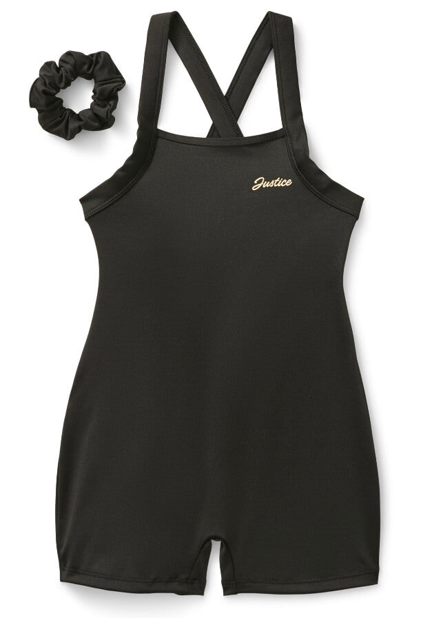 Justice Girls Dance and Gymnastics Biketard with Scrunchie, Sizes XS-XL - The Bargin Chic Retail Store