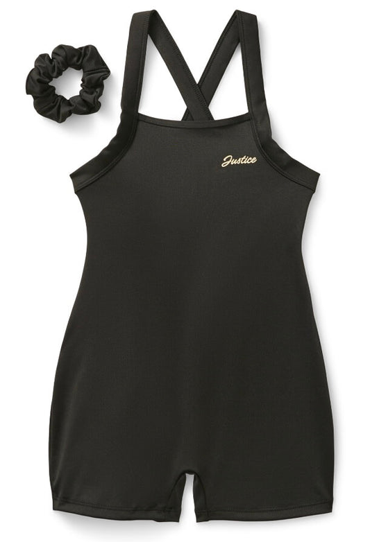 Justice Girls Dance and Gymnastics Biketard with Scrunchie, Sizes XS-XL - The Bargin Chic Retail Store