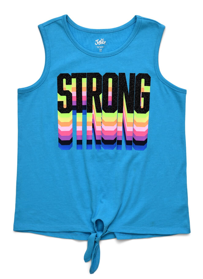Justice Girls Everyday Faves Graphic Tank Tops, Various - The Bargin Chic Retail Store