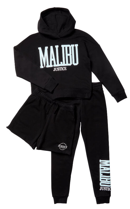 Justice Girls Hoodie, Knit Shorts and Jogger 3-Piece Outfit Set - The Bargin Chic Retail Store