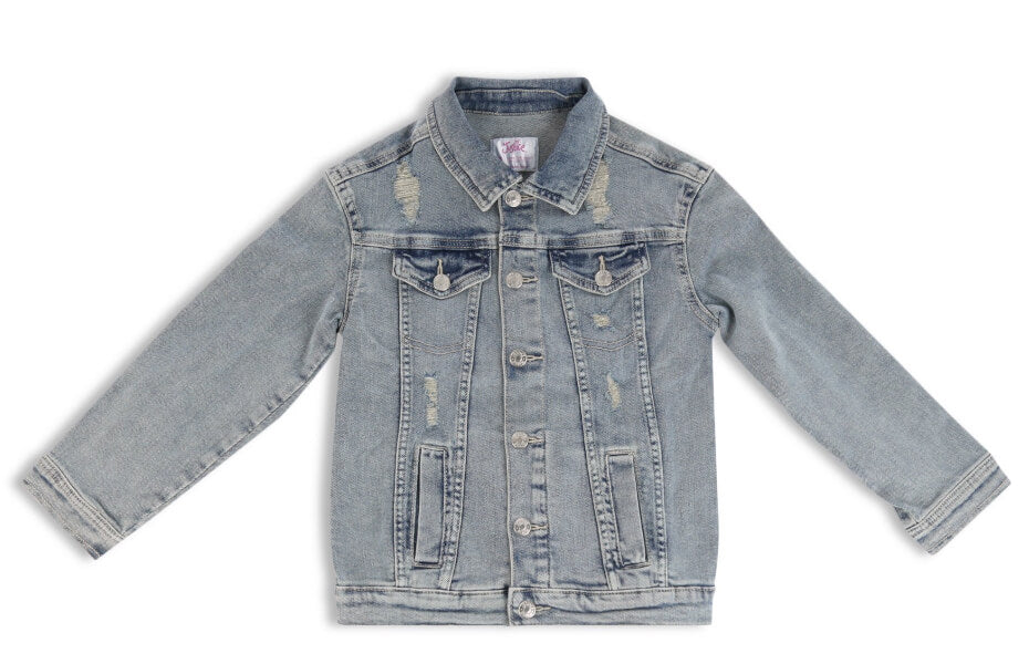 Justice Girls Long Sleeve Denim Jacket - The Bargin Chic Retail Store