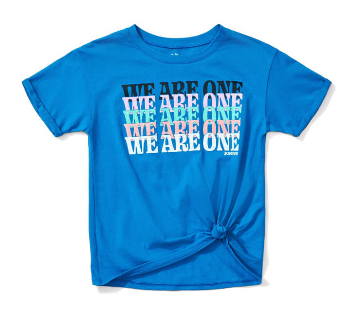 Justice Girls Short Sleeve T-Shirt, We Are One - The Bargin Chic Retail Store