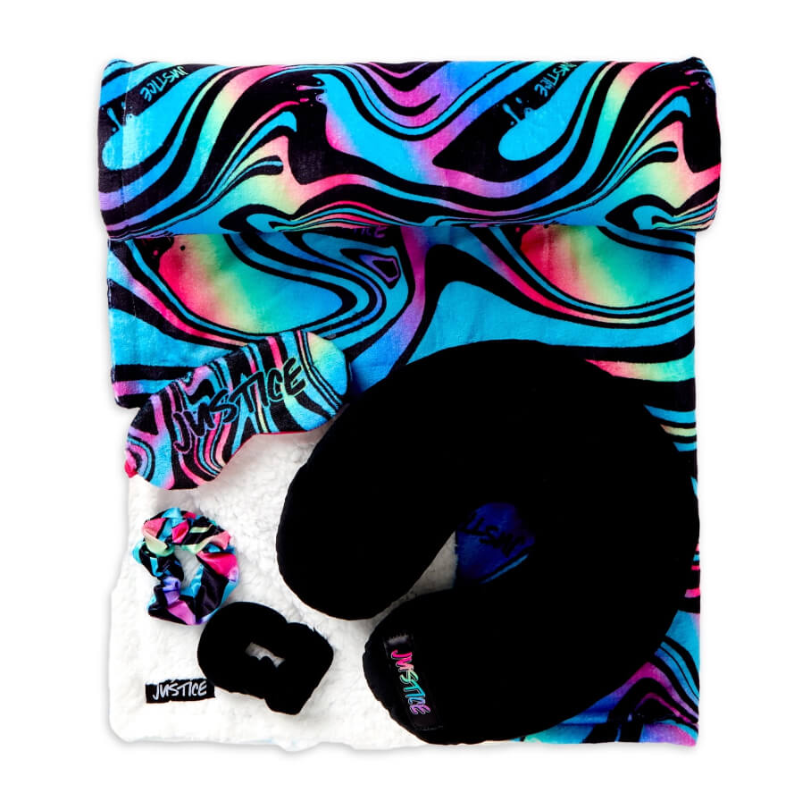 Justice Girls Sleepover Clear Tote Handbag 6-Piece Set Black - The Bargin Chic Retail Store