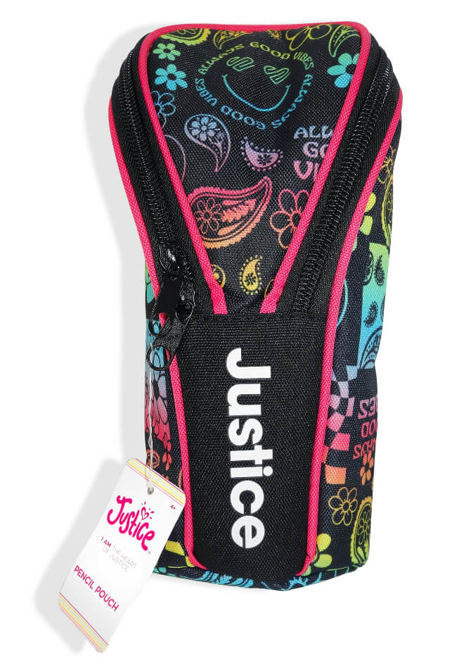 Justice Groovy Vibes Multi-color Desktop Pencil Case, Soft Case style - The Bargin Chic Retail Store