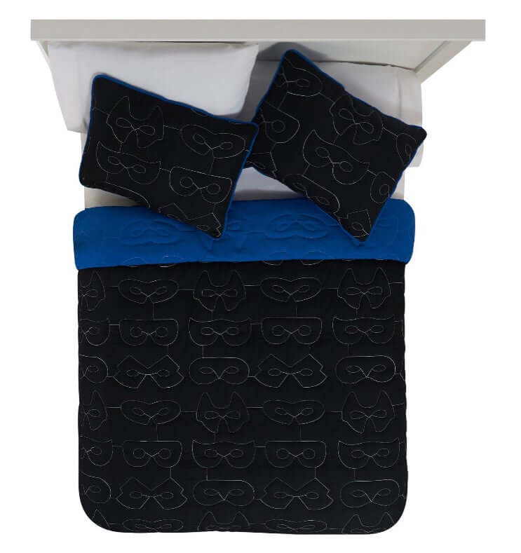 Kids Mask Print Reversible Quilt Set - Twin - The Bargin Chic Retail Store