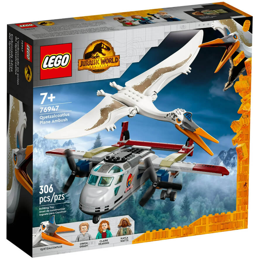 LEGO Jurassic World Quetzalcoatlus Plane Ambush Set, with Dinosaur Toy Figure and Airplane Model - The Bargin Chic Retail Store