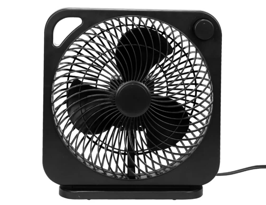 Mainstays New Style 9 inch Box Indoor Comfort Personal AC Electric Fan, 3 Speeds - The Bargin Chic Retail Store