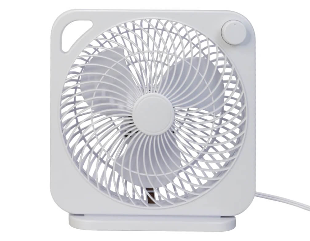 Mainstays New Style 9 inch Box Indoor Comfort Personal AC Electric Fan, 3 Speeds - The Bargin Chic Retail Store