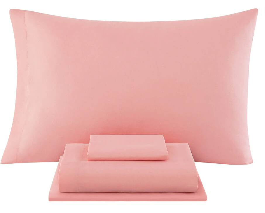 Mainstays Pink and Teal Medallion 6 Piece Bed in a Bag Comforter Set with Sheets