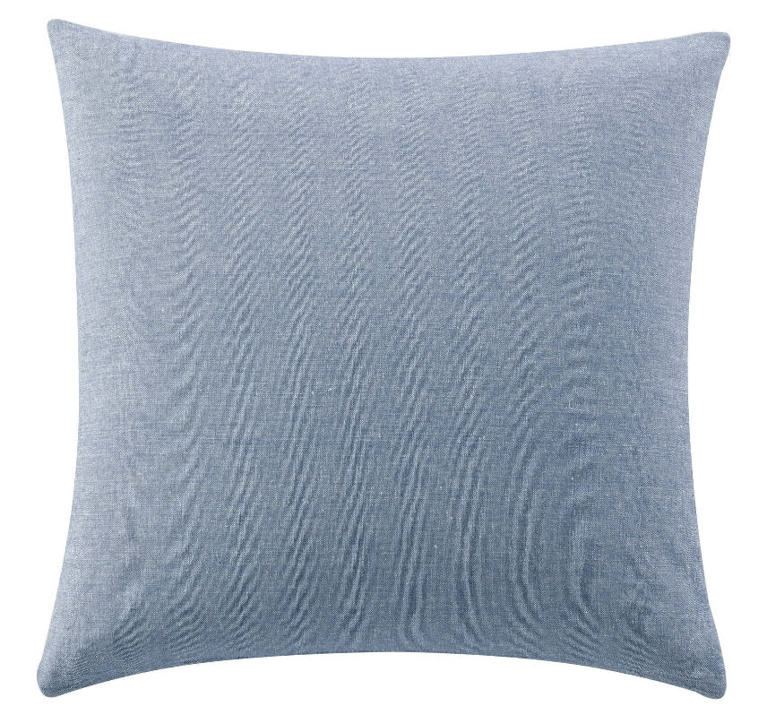 Mainstays Solid Textured Stripe Decorative Pillow – 18" x 18" Chambray Cotton Cushion Mainstays Solid Textured Stripe Decorative Pillow – 18" x 18" Chambray Cotton Cushion