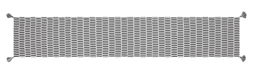 Mainstays Woven Stripe Table Runner, 14" x 72", Black and White - The Bargin Chic Retail Store