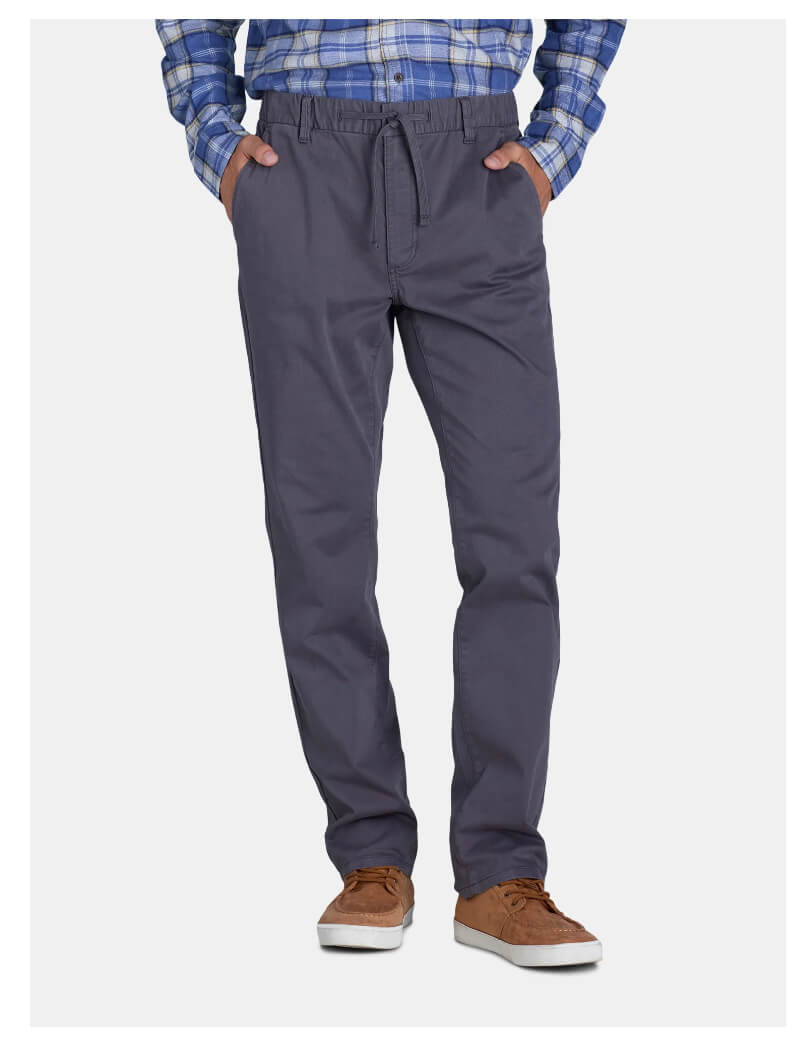 Men’s Cotton-Blend Utility Pants – Comfortable Stretch Fabric with Elastic Waistband & Functional Pockets