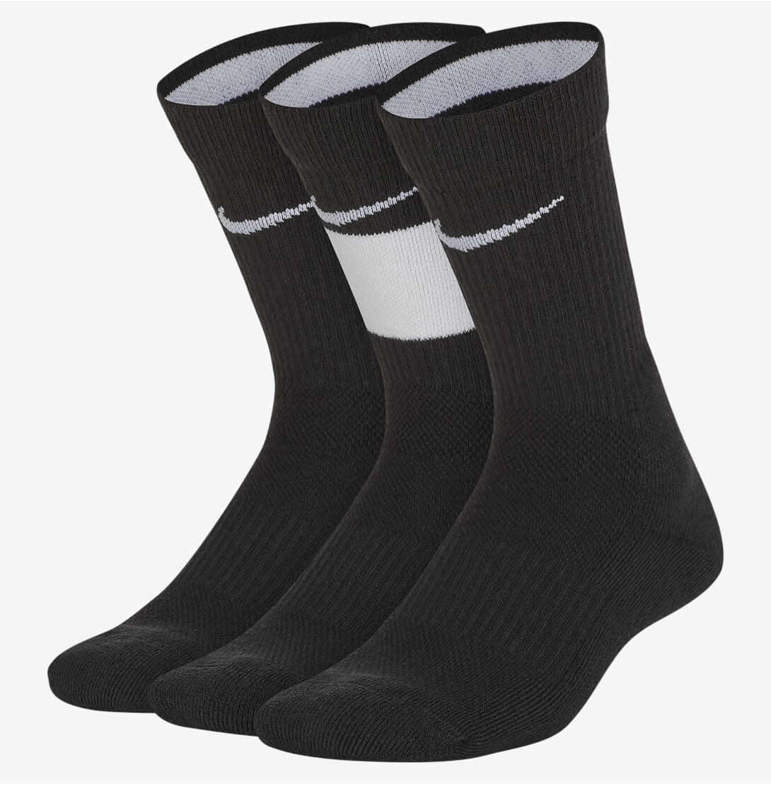 Nike Kids' Basketball Crew Socks (3 Pairs) Size M (5Y-7Y) - The Bargin Chic Retail Store