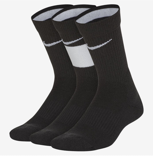 Nike Kids' Basketball Crew Socks (3 Pairs) Size M (5Y-7Y) - The Bargin Chic Retail Store