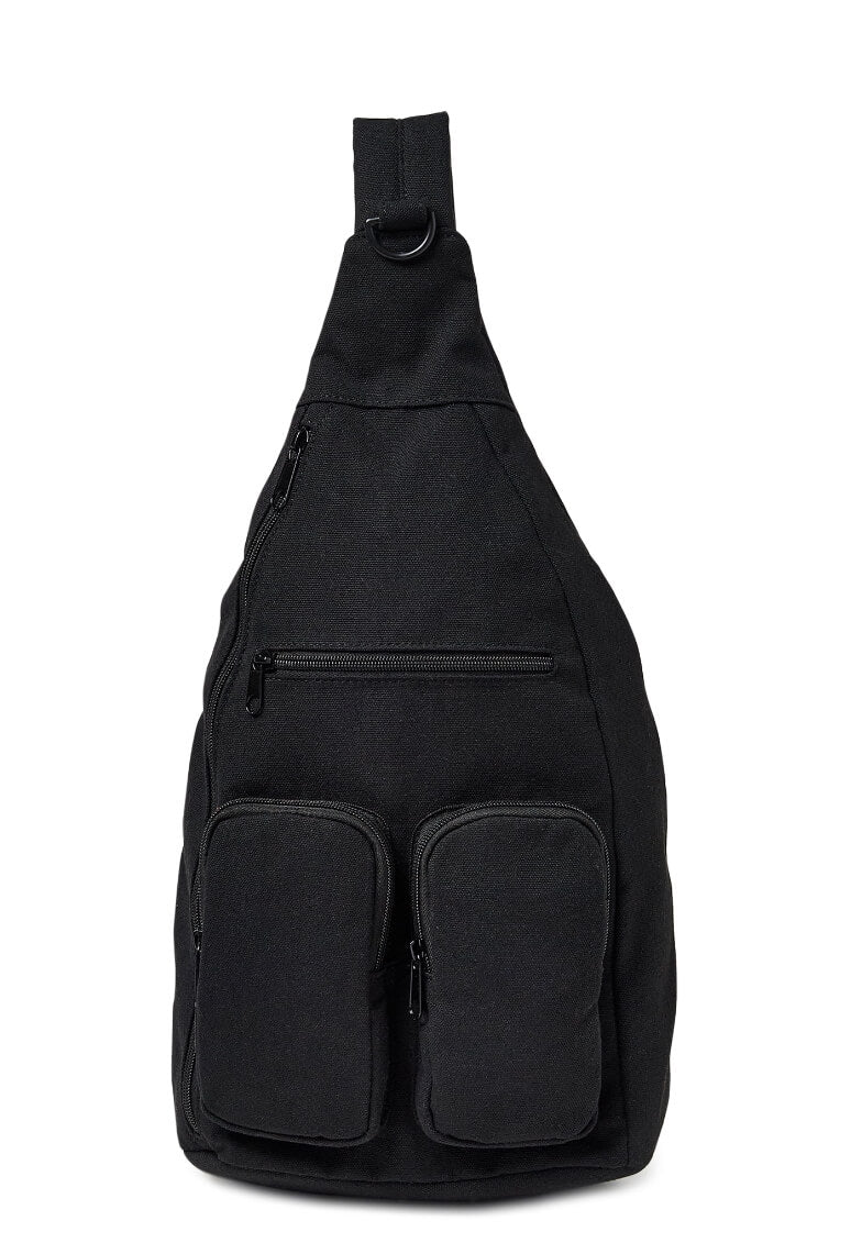 No Boundaries Women’s Hands Free Cargo Sling Bag Black - The Bargin Chic Retail Store