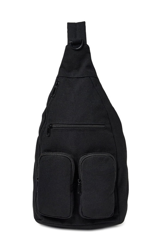 No Boundaries Women’s Hands Free Cargo Sling Bag Black - The Bargin Chic Retail Store