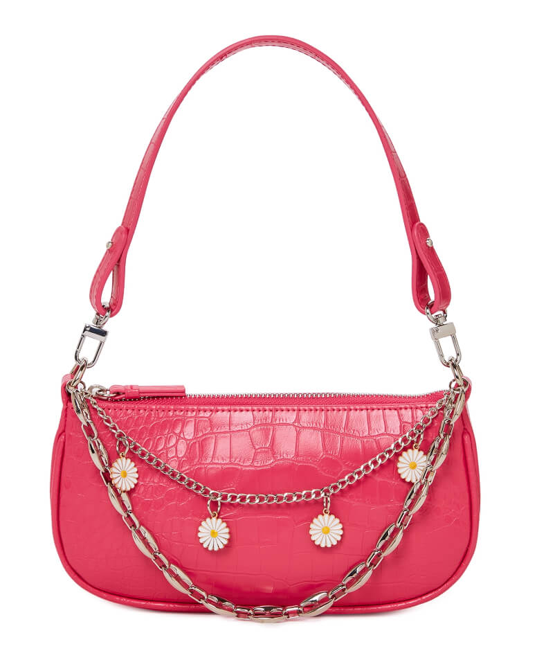 No Boundaries Women’s Joyful Expression Shoulder Croco Handbag - The Bargin Chic Retail Store