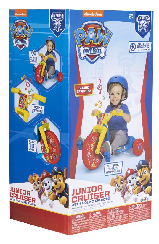Paw Patrol 10 inch Flywheel Tricycle with Lights and Sound Effects - The Bargin Chic Retail Store
