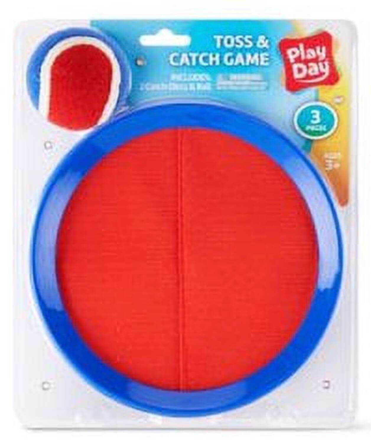 Play Day Toss & Catch Game, Red & Blue - 2 Discs & 1 Ball - The Bargin Chic Retail Store