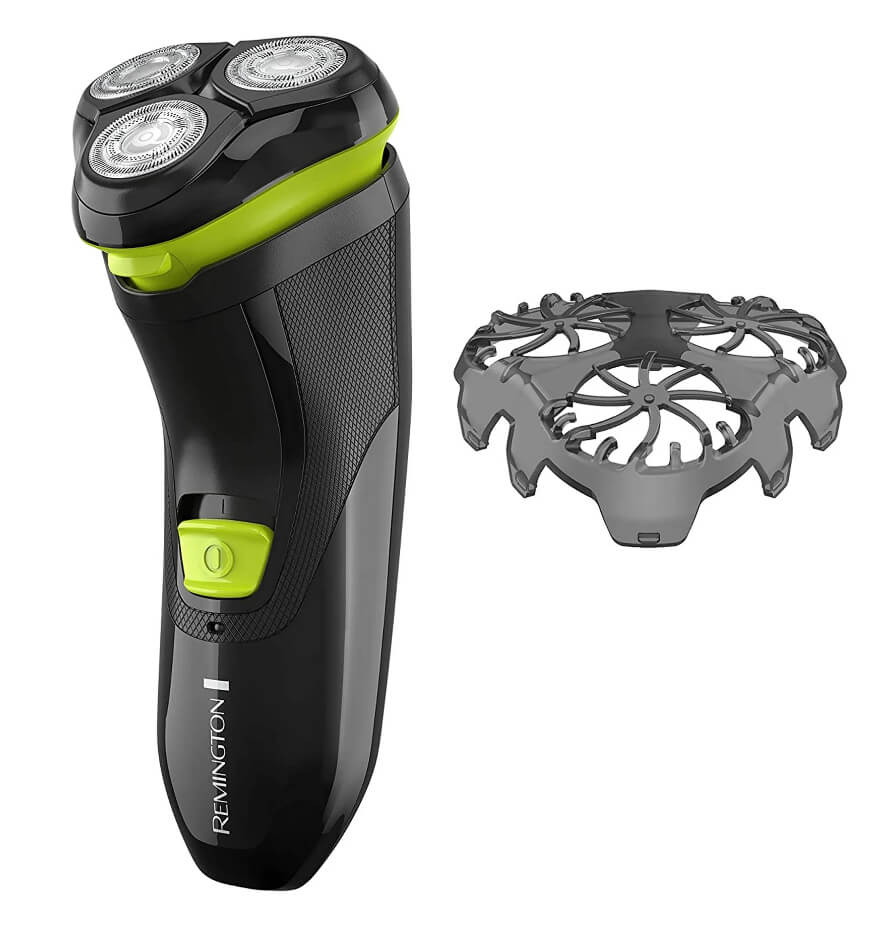 REMINGTON® UltraStyle Rechargeable Rotary Shaver – Dual Flex Technology & Stubble Attachment