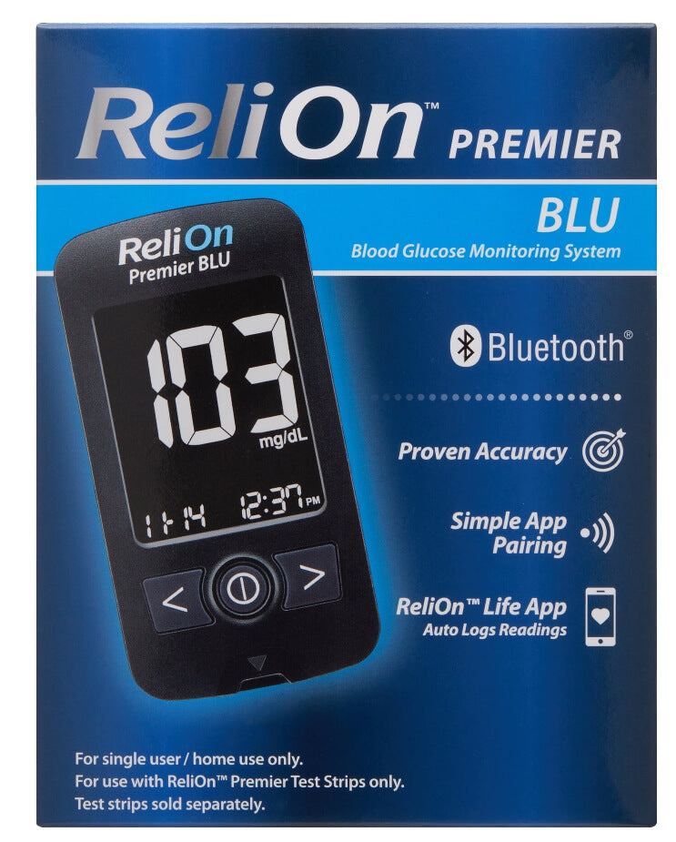 ReliOn Premier Blu Blood Glucose Monitoring System - The Bargin Chic Retail Store
