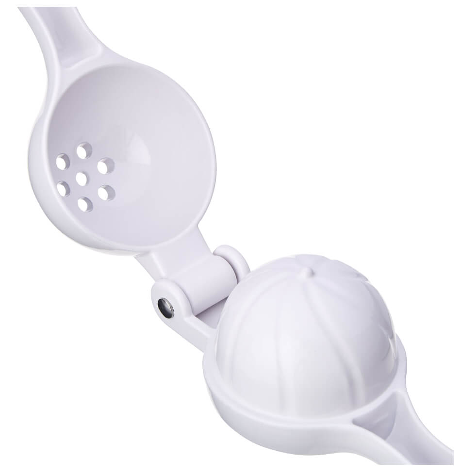 The Pioneer Woman Garden Party Handheld Cast Citrus Fruit Press Juicer with Filter, White - The Bargin Chic Retail Store