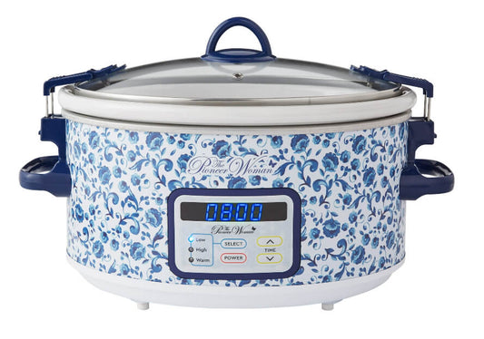 The Pioneer Woman Scroll Floral 6-Quart Digital Slow Cooker - The Bargin Chic Retail Store