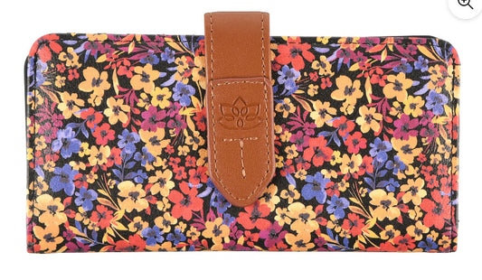 Time and Tru Women's Alexandra Slim Wallet Vinyl Floral Print - The Bargin Chic Retail Store