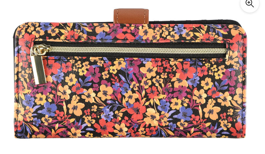 Time and Tru Women's Alexandra Slim Wallet Vinyl Floral Print - The Bargin Chic Retail Store