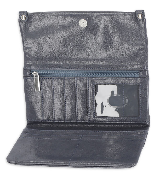 Time and Tru Women's Farrah Flap Front Wallet Vinyl - The Bargin Chic Retail Store