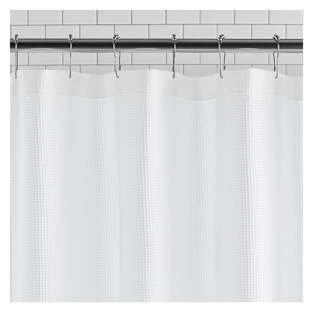 Mainstays Waffle Weave Textured Fabric Shower Curtain - The Bargin Chic Retail Store