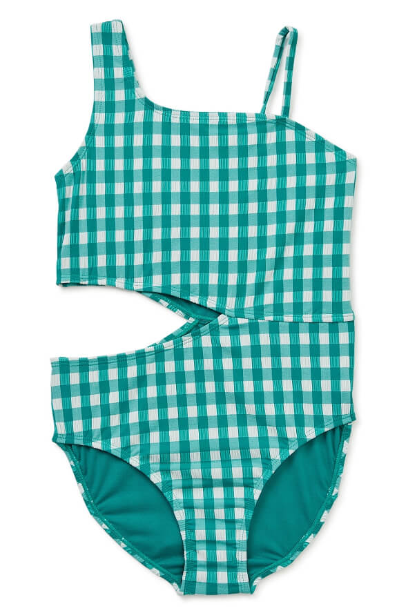 Wonder Nation Girls Shark Bite One-Piece Swimsuit with UPF 50+ Sun Protection - The Bargin Chic Retail Store