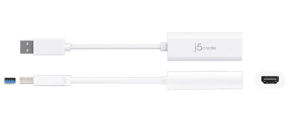 j5create USB To HDMI Cable Connector Adapter - White - The Bargin Chic Retail Store